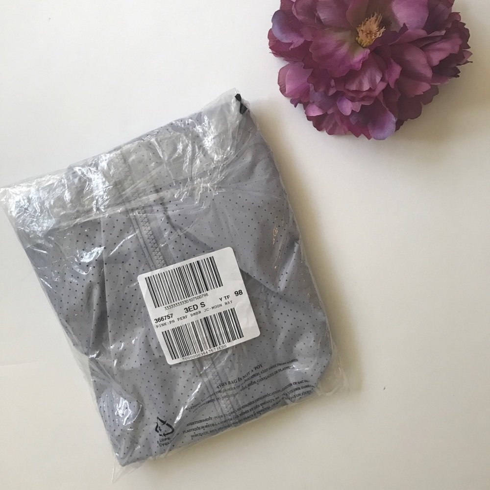 NWT Victoria's Secret PINK grey bomber jacket - Picture 5 of 6
